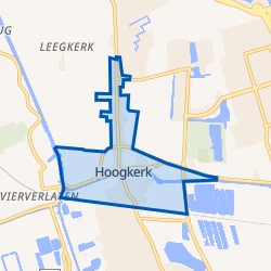 Kaart van Hoogkerk Dorp