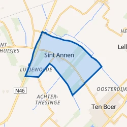 Kaart van Sint Annen