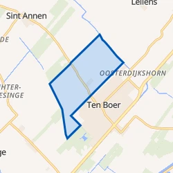 Kaartje van Buitengebied Ten Boer-Noord