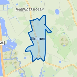 Kaart van Glimmen Dorp