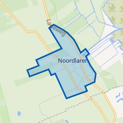 Kaart van Noordlaren Dorp