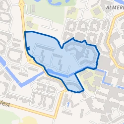 Kaart van Binnenhof en Langshof (met Nieuwstraat)