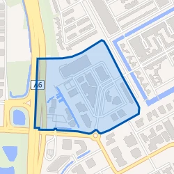 Kaartje van Bedrijventerrein De Uitgeverij