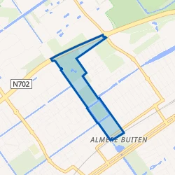 Kaartje van Meridiaanpark Noord en Bosrand