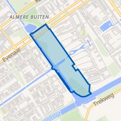 Kaartje van Meridiaanpark Zuid