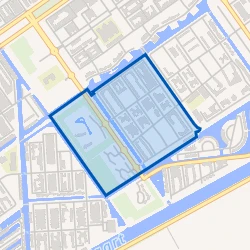 Kaart van Stripheldenbuurt Midden- west