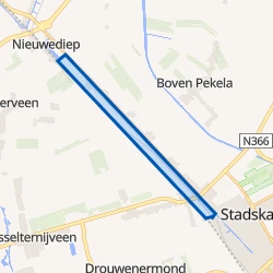 Kaart van Stadskanaal Noord Landskant