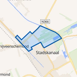 Kaart van Stadskanaal Noord Centrum