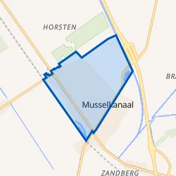 Kaart van Musselkanaal Centrum