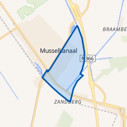 Kaart van Musselkanaal Zuid