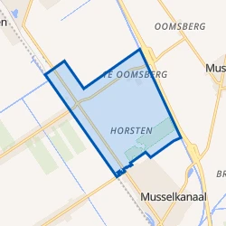 Kaart van Musselkanaal Noord