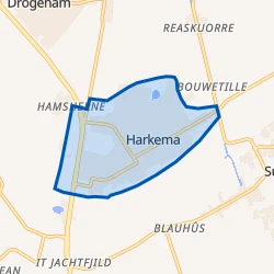 Kaart van Harkema