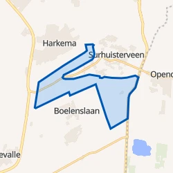 Kaart van Verspreide huizen Surhuisterveen