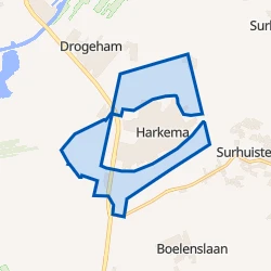 Kaart van Verspreide huizen Harkema