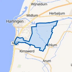 Kaart van Verspreide huizen Harlingen