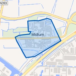 Kaart van Midlum