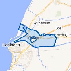 Kaart van Verspreide huizen Midlum