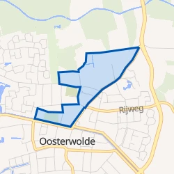 Kaart van Oosterwolde-Centrum-Noord-West
