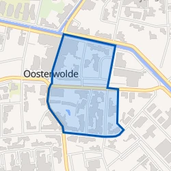 Kaart van Oosterwolde-Centrum-Zuid-Oost