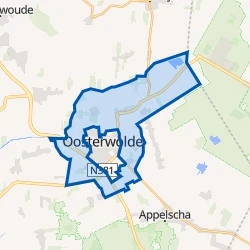 Kaart van Oosterwolde-Buitengebied