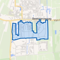 Kaart van Beetsterzwaag-Merkelân