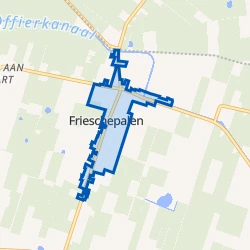 Kaart van Frieschepalen-Kom