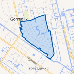 Kaart van Gorredijk-Groene Long