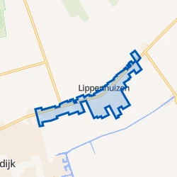 Kaart van Lippenhuizen-Kom
