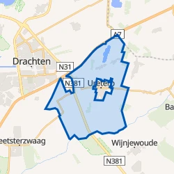 Kaart van Ureterp-Buitengebied
