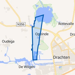Kaart van Opeinde, boven de Vaart
