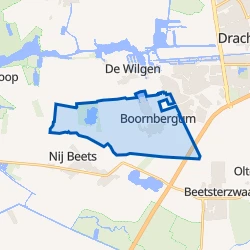 Kaart van Boornbergum