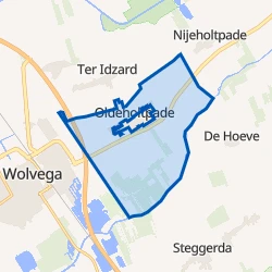 Kaart van Oldeholtpade-Buitengebied