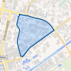 Kaartje van Bedrijventerrein Oost