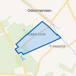Kaartje van Verspreide huizen Kibbelveen