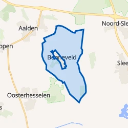 Kaartje van Verspreide huizen Benneveld