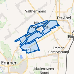 Kaart van Verspreide huizen Nieuw-Weerdinge