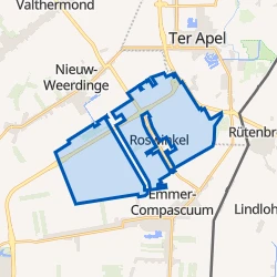 Kaart van Verspreide huizen Roswinkel