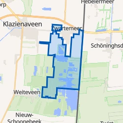 Kaart van Verspreide huizen Zwartemeer