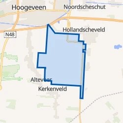 Kaart van Verspreide huizen Hollandscheveld-West