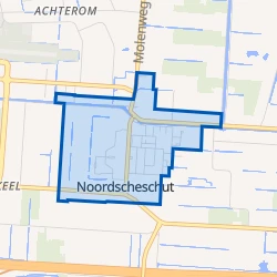 Kaart van Noordscheschut kern