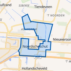 Kaart van Verspreide huizen Noordscheschut