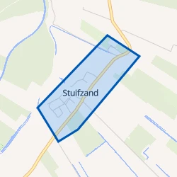 Kaart van Stuifzand kern