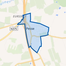 Kaart van Pesse kern