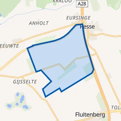Kaart van Verspreide huizen Pesse-West