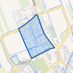 Kaart van Drukkersbuurt