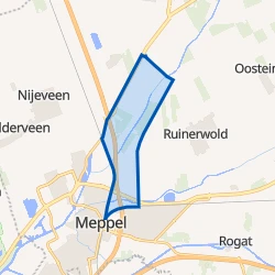 Kaart van Verspreid gebied Meppel Noord