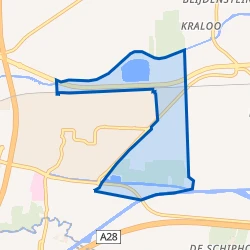 Kaartje van Verspreid gebied Meppel Oost