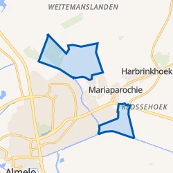 Kaart van Verspreide huizen wijk 13