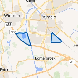 Kaartje van Verspreide huizen wijk 19