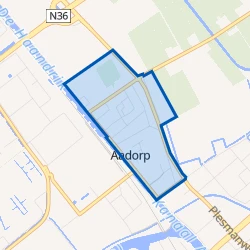 Kaart van Aadorp Oost